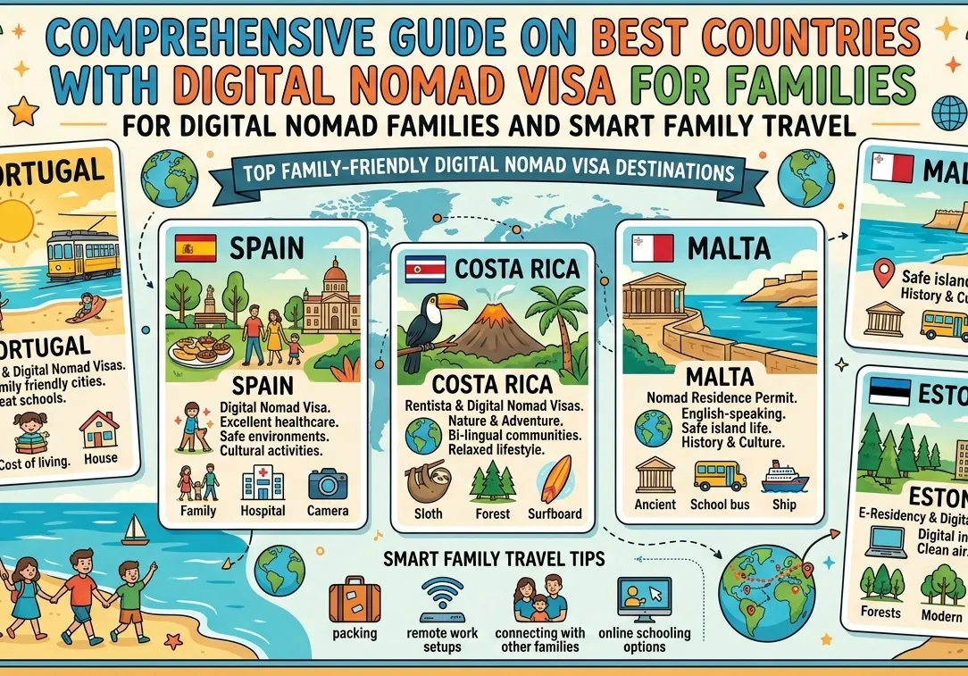 Best Countries With Digital Nomad Visa for Families